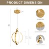 BNHHLZ Modern LED Chandelier Gold Ring Pendant Light Fixtures 4000K