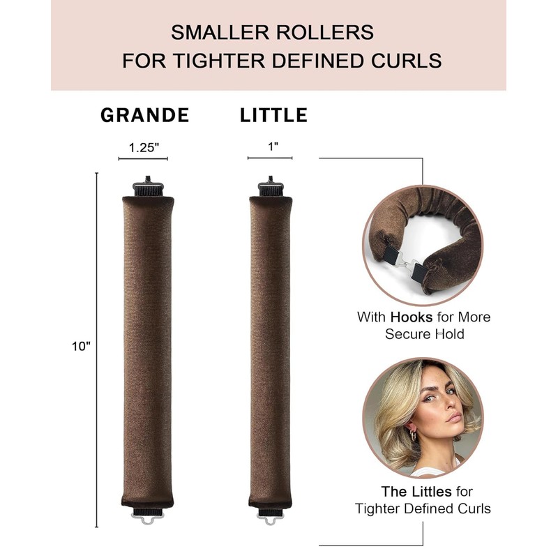 Rizador de Pelo Sin Calor, 4pcs Tubos para Cabello, Rizador