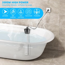 YOUTHTXY 2000W Immersion Water Heater, Designed for Mini Inflatable Pools and Bathtubs, Pool Heater for Above Ground Pool & Hot Tub with Unique Floating Feature for Quick and Efficient Heating