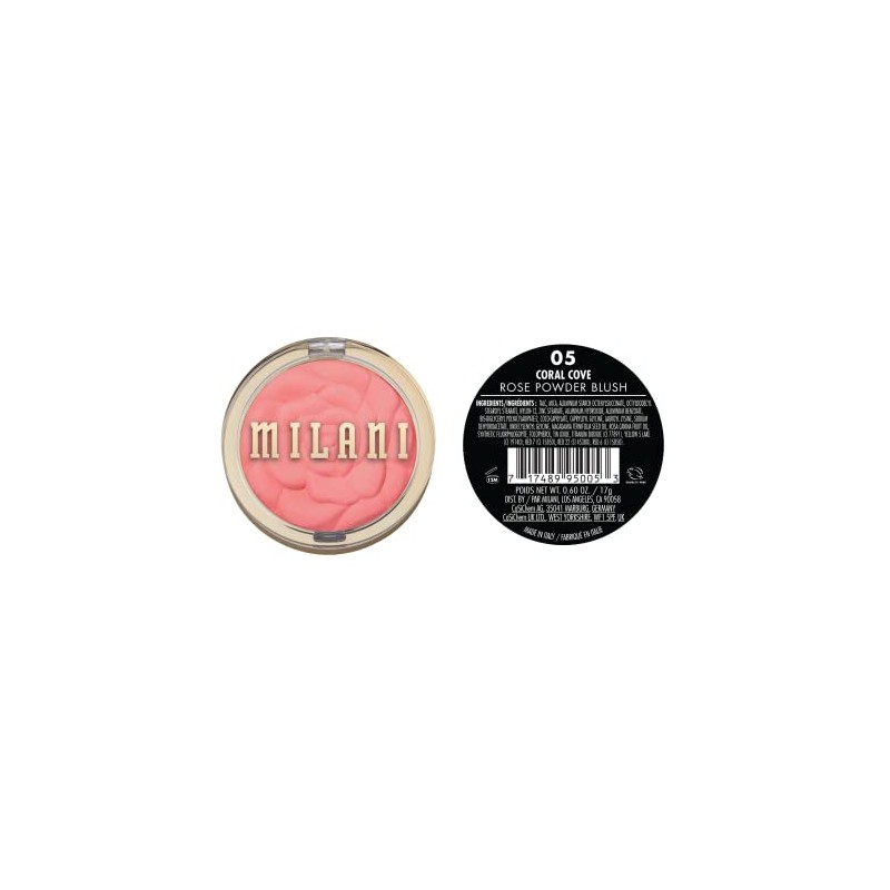 Milani | Rubor Acabado Natural Tono Coral, Rose Powder Blush