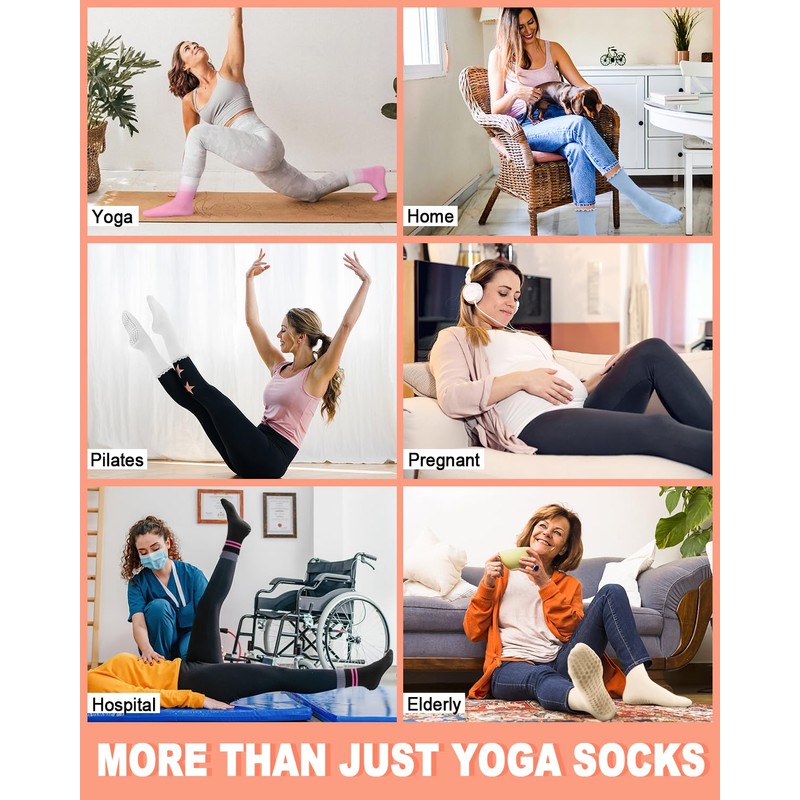 Pilates Socks Grip Calcetines de yoga