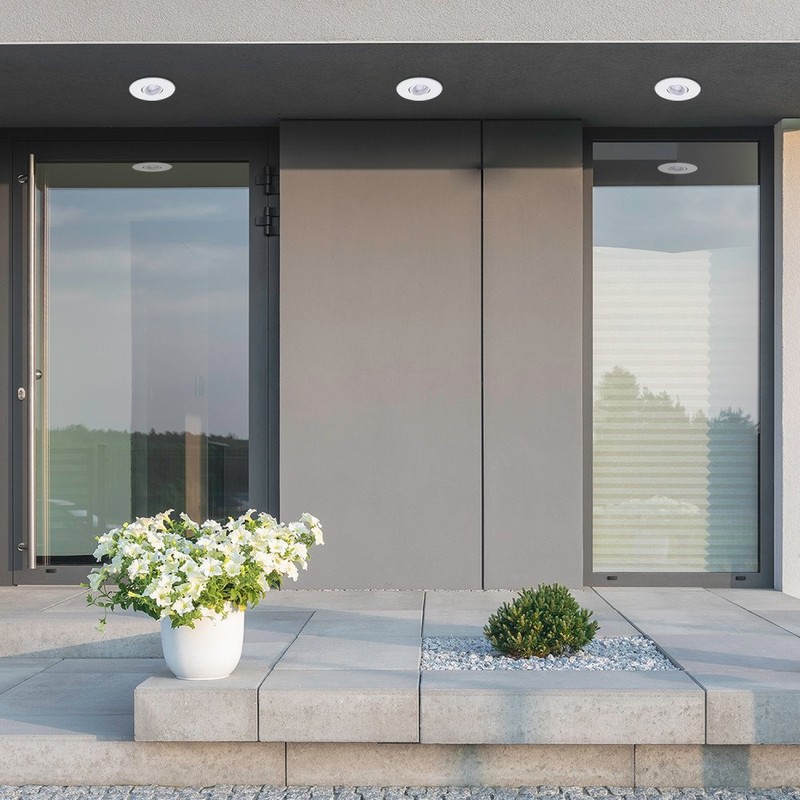 GLOBE Electric 90958 4" Rust Proof Indoor/Outdoor Ridged Baffle Round