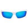 OPTIC EDGE Freelance Sunglasses, Shiny White Frame with Ice Blue