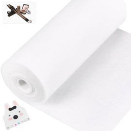Demarsen Felt Roll Felt Fabric, 30 cm x 250 cm x 3 mm, Polyester Felt, White DIY Craft Felt Decorative Felt for DIY Storage Bag, Felt Underlay, Patchwork, Sewing, Felt for Crafts