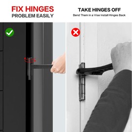 Door Hinge Adjustment Tool - Heavy Weight .134 and .180 Gauge Door Adjustment Tool, Integral Steel Hinge Bender, Hinges Gap Adjusting Wrench | Door Hinges Repair Tool for Standard and Commercial Door