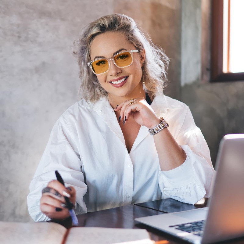 Okany Blue Light Blocking Gaming Bri-lle, Esports Computer Gamer Bri-lle