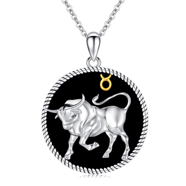 Twoowl Taurus Constellation Necklace 925 Sterling Silver Constellation Pendant Necklace