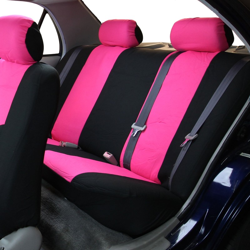 FH Group Flat Cloth Full Set Car Seat Covers Three