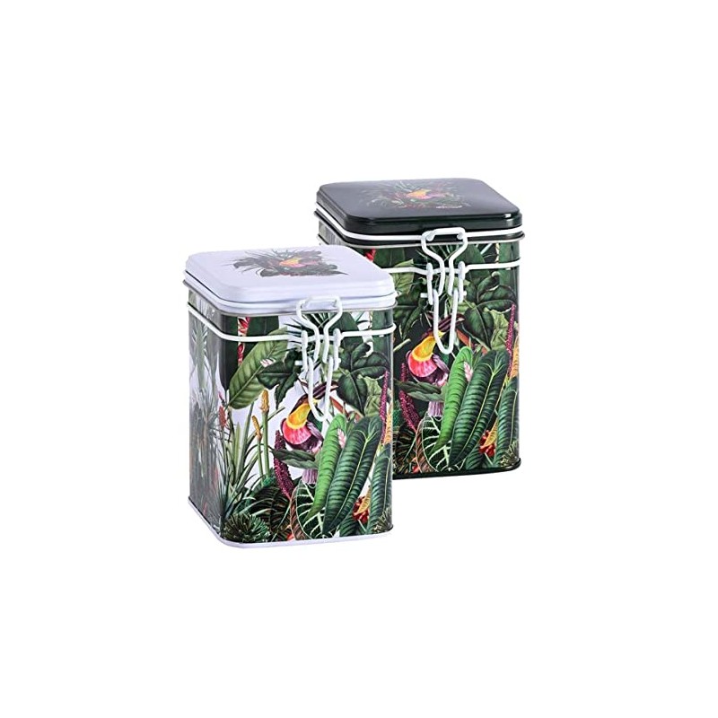Rainforest Light Square Tea Coffee Caddy 150g