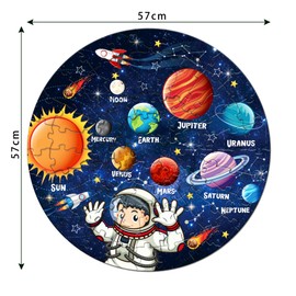 Planet Circle Puzzle, Paper Children's Toy Puzzle, Stress Relief Puzzle