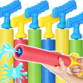 Water Guns 6 Pack Swimming Pool Toys Water Blaster Set 40 Ft Range Beach Summer Party Outdoor Water Toys for Boys Girls Adults Kids Age 3-12 Years Old