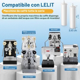 Filtro acqua di ricambio compatibile con macchine da caffè LELIT PLA930M Filtro acqua in resina per macchina da caffè LELIT (4 pezzi)