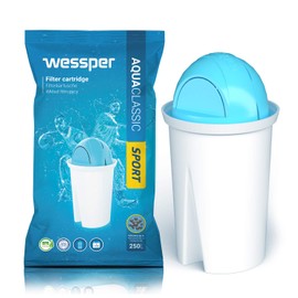 Wessper Classic Water Filter Cartridges Sport | Replacement for Aquaphor Standard, Brita Classic, Dafi Classic Filter Cartridge | Pure Water | Pack of 6