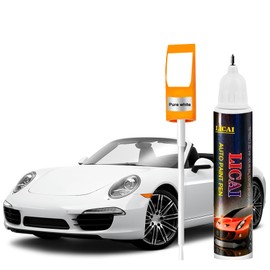 Touch Up Paint For Cars, Automotive Car Paint Pen Scratch Repair Two-In-One Touch Up Paint, Premium Car Scratch Remover for Deep Scratches 0.4 fl oz (Pure White)
