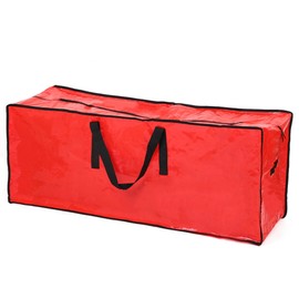 Christmas Tree Storage Bag - Fits 9 Ft Artificial Trees, 65"x30"x15", Large Waterproof Christmas Tree Bag with Strong, Durable Reinforced Handles & Dual Zipper, Protects from Dust&Moisture-Red
