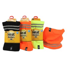 Heat Holders WRK Thermal Reflective Neck Warmer for Men - One Size Fits Most, Perfect for Under and Over Chin Use (Yellow)
