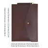 Wonderpool A4 Real Leather Multifunction Portfolio Envelope File Holder for
