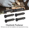 100Pcs Heatsink Mount Pin,18.6mm Heat Sink Cooler Mounting Clip Plastic