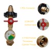 HHXS POL Propane Refill Elbow Adapter with Propane Tank Gauge,