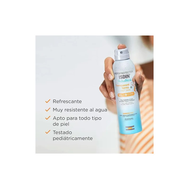 Bloqueador Solar Isdin Wetskin Pediatrics Spf50 Transparente