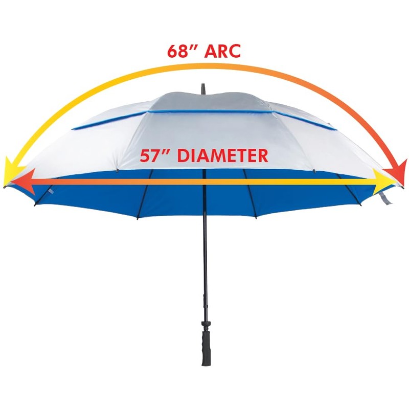 SunTek 68” Golf Umbrella, Windproof & Waterproof Umbrellas with Vented