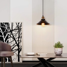 Newrays Industrial Retro Black Iron Kitchen Restaurant Bar Balcony Hanging Pendant Light (2 Pack)