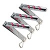 Seven Star Color Plate Clipper Nail Clippers Pink 3 Pieces