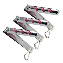Seven Star Color Plate Clipper Nail Clippers Pink 3 Pieces / 세븐스타 칼라판깎기 손톱깎이 핑크 3개입