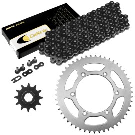 Caltric Black Drive Chain And Sprocket Kit for Suzuki RM125 1997 1998 1999 2005