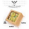 Gcardist Brown Bakery Box with Window 30Pcs 10.2x10.2x6.4cm White Cookie