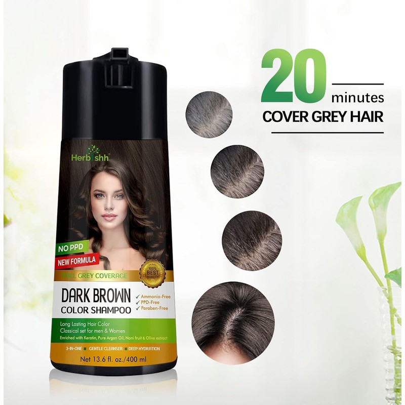 Herbishh Champú de color para cabello gris - Champú y