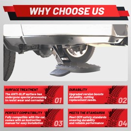 82215842AG Upgraded Rear Bed Step Retractable Bumper Step Compatible with 2019-2024 Ram 2500 3500 Truck Folding Truck Tailgate Step Replace 82215842AC 82215842AD 82215842AE 82215842AH