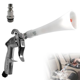 Bqweun Aluminium Car Cleaning Gun with Tapered Nozzle, Air Blower Blow Gun Producing Powerful Blast of Air for Cleaning Cars, Velvet, Furniture and Carpets