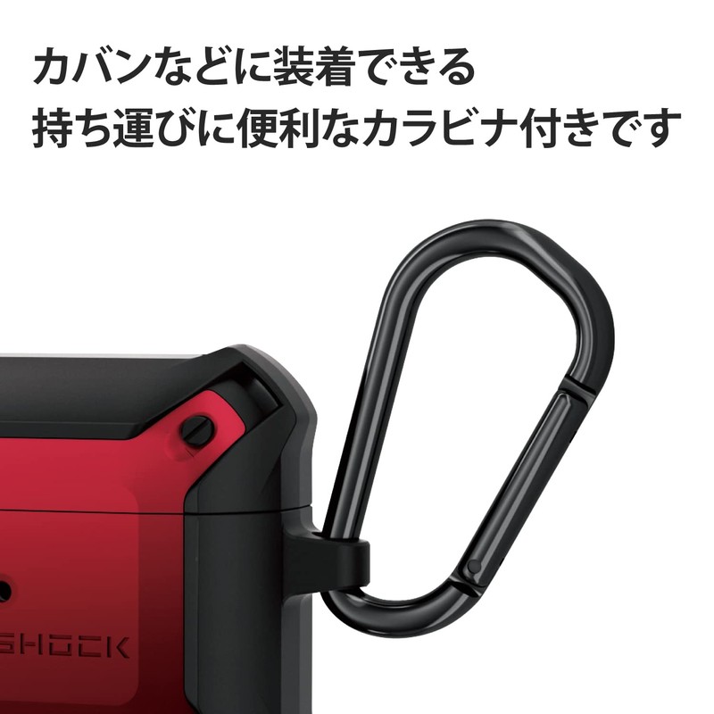 Elecom AVA-AP3ZERORD Compatible with AirPods 3rd Generation (2021 Model), ZEROSHOCK