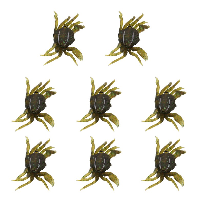 8Pcs Artificial Crab Bait 13cm 33.5g Simulation Crab Soft Lure