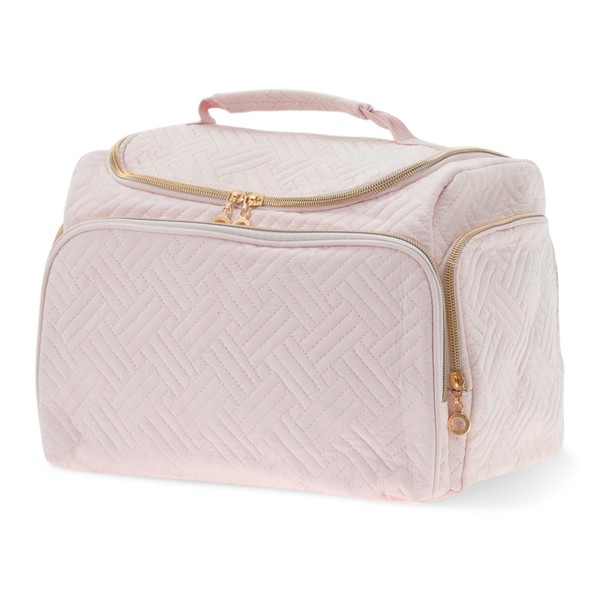 GLIDESMOOTH Makeup Bag, Large Travel Cosmetic Bag with Handle, Spacious
