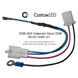 Custom LED 2008-2012 Kawasaki Ninja 250R EX250 No-Cut Diode Kit