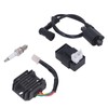 Ignition Coil 6Pin CDI Voltage Regulator Spark Plug Kit for
