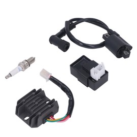 Ignition Coil 6Pin CDI Voltage Regulator Spark Plug Kit for 125‑250CC PIT Trail Quad Dirt Bike ATV