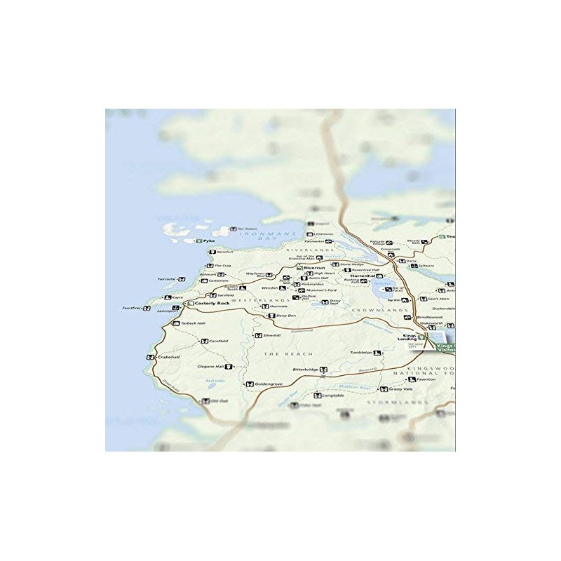 Westeros Map National Park Style 16x20 Poster