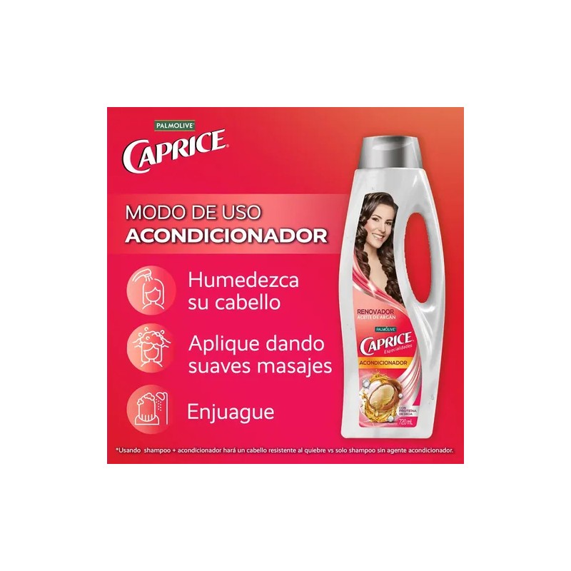 Acondicionador Caprice Renovador Aceite De Argán 720 Ml