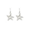 Sterling Silver Starfish Charm Earrings
