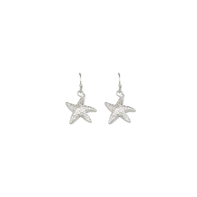 Sterling Silver Starfish Charm Earrings