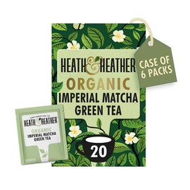 Heath & Heather Organic Imerial Matcha Teabags | Individually Wrapped Caffeine-Free Herbal Tea Infusion | 6 Pack of 20, Total 120 Tea Bags