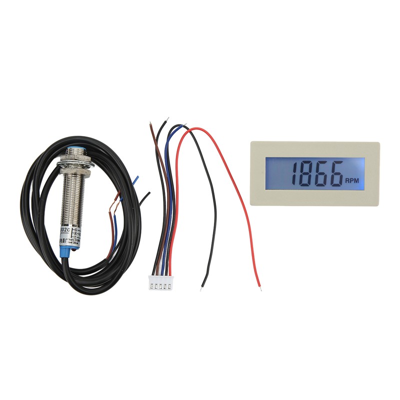 Motor Tachometer 10 to 9999 LCD Display Accurate Measurement RPM