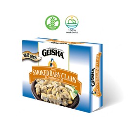 GEISHA Smoked Baby Clams in Sunflower Oil 3.75oz (Pack of 12), Baby Clams| Gluten Free – No Sugar Added – Wild Caught – Good Source of Protein