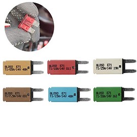 1 Pc Resettable Circuit Breaker, Automatic Reset 14V DC Mini Blade-Style Circuit Breakers Blade Fuses for Automobile and Car, 5A/ 7.5A /10A /15A /20A /25A /30A