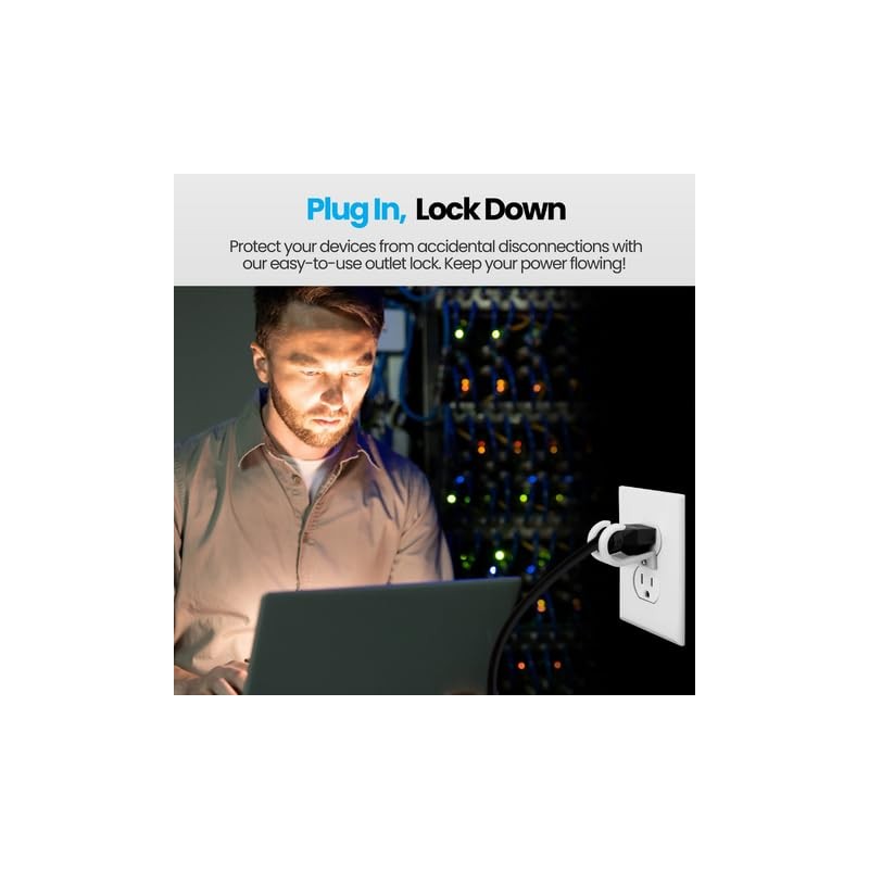 Lock Socket Adjustable Outlet Cover Lock - White | Anti-Theft,