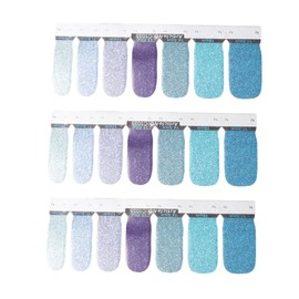 minkissy Nail Sticker Set 3 Sheets Glitter Nail Art Stickers Manicure Decor for Women