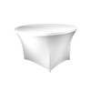 Expand Table Cover Round White, Slipcover, Tablecloth - 120cm Diameter